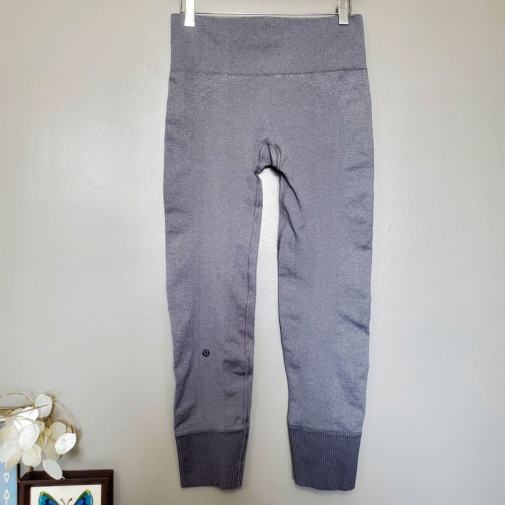 Lululemon Ebb To Street Seamless Leggings Gray Atheleisure *See